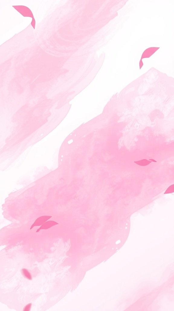 Artistic pink brush strokes on a white background