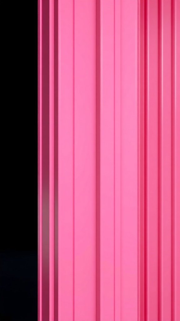 Chic pink striped wallpaper
