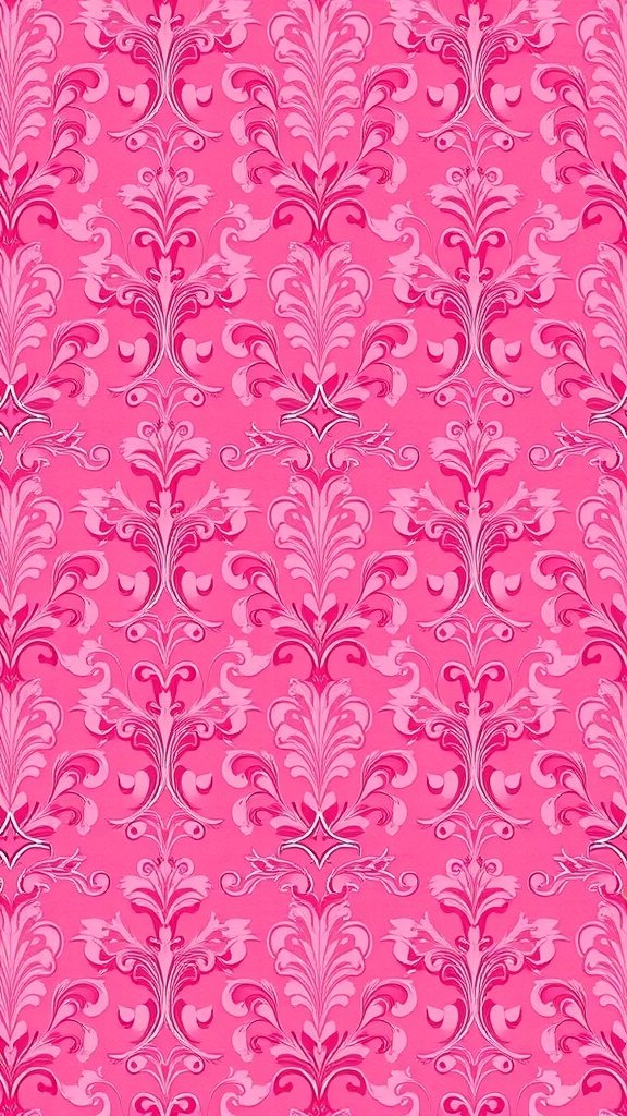 Classic pink damask wallpaper pattern