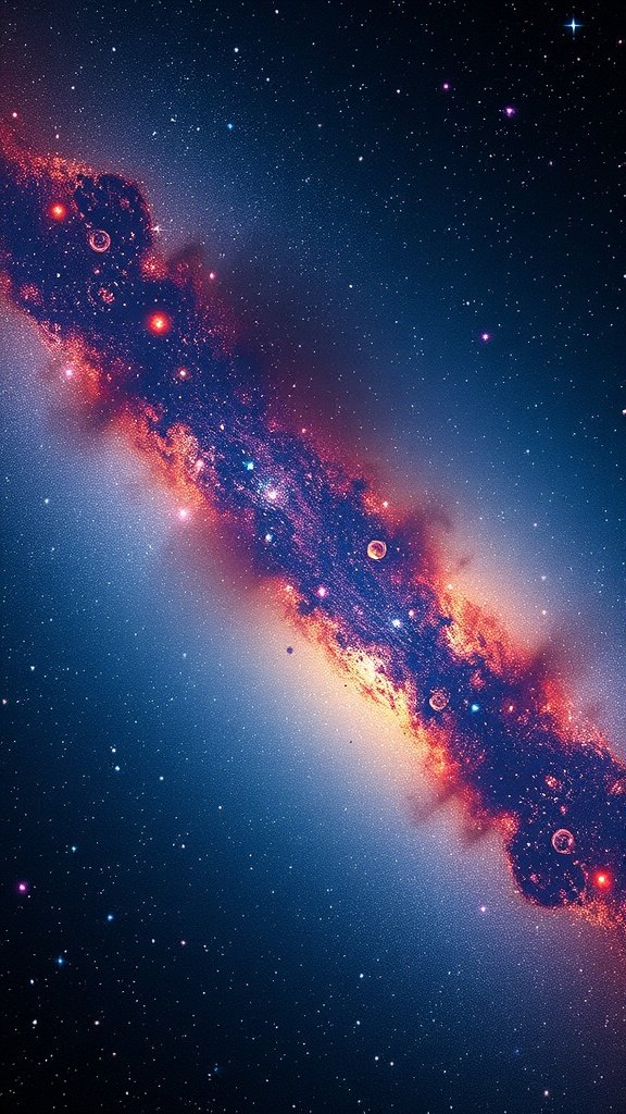 A vibrant galaxy filled with stars and swirling colors.