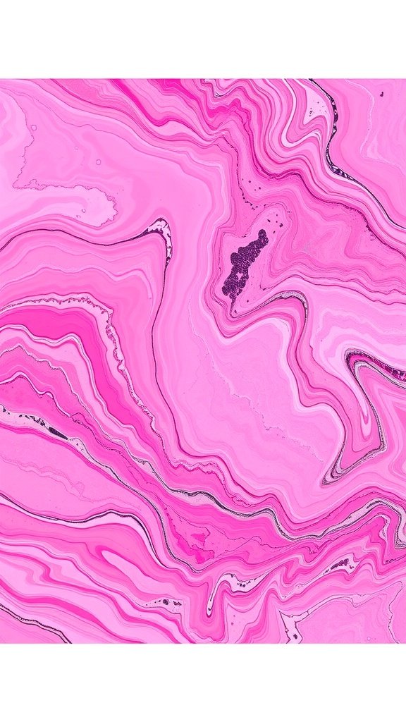 Stylish pink marble swirls wallpaper for phone