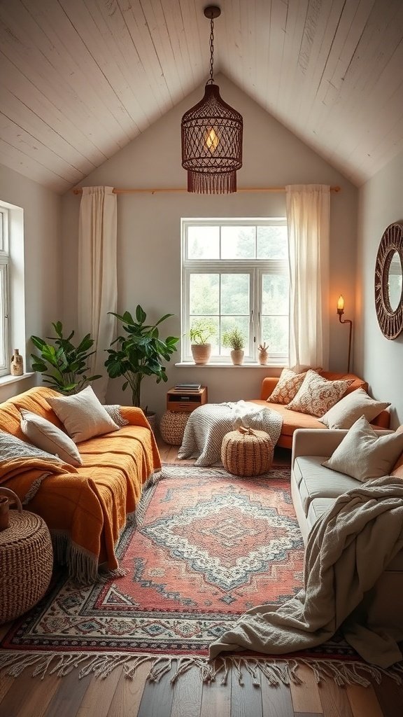 50 Boho Bedroom Decor Ideas to Transform Your Space Cozy Boho bedroom with warm colors, plants, and soft textures