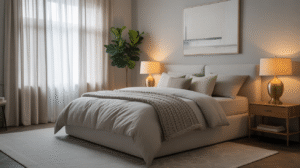 grey master bedroom
