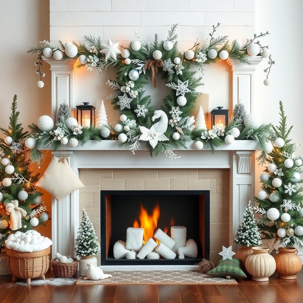 Christmas Fireplace Decor