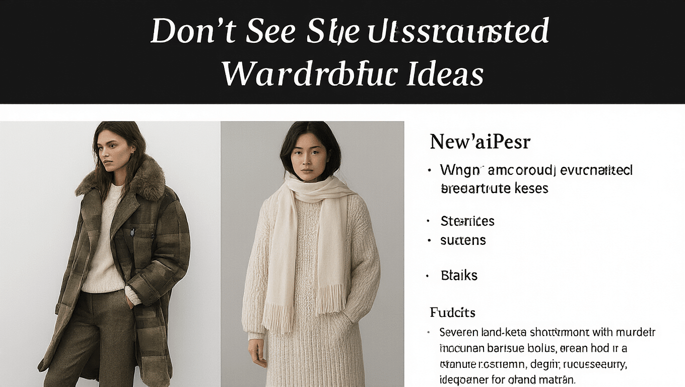 A cozy winter wardrobe featuring essential basics and stylish outfit ideas for the season.