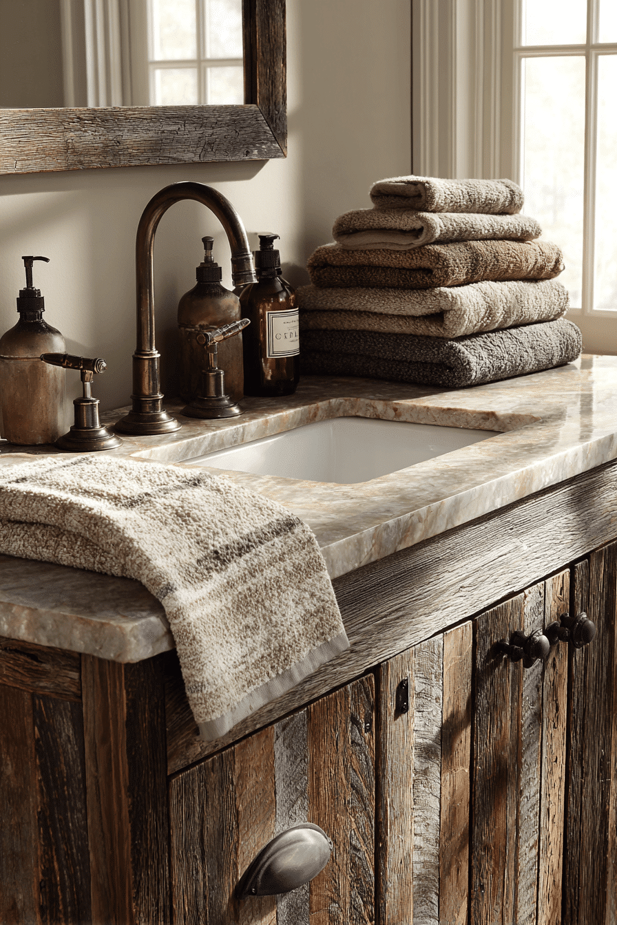 27 Rustic Bathroom Ideas That Use Natural Wood and Stone Beautifully