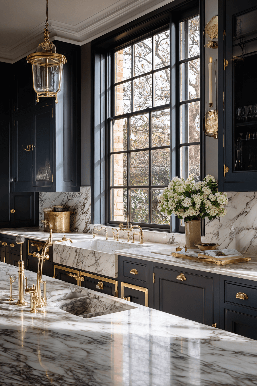 27 Navy Blue Kitchen Cabinets With Stunning Design Ideas
