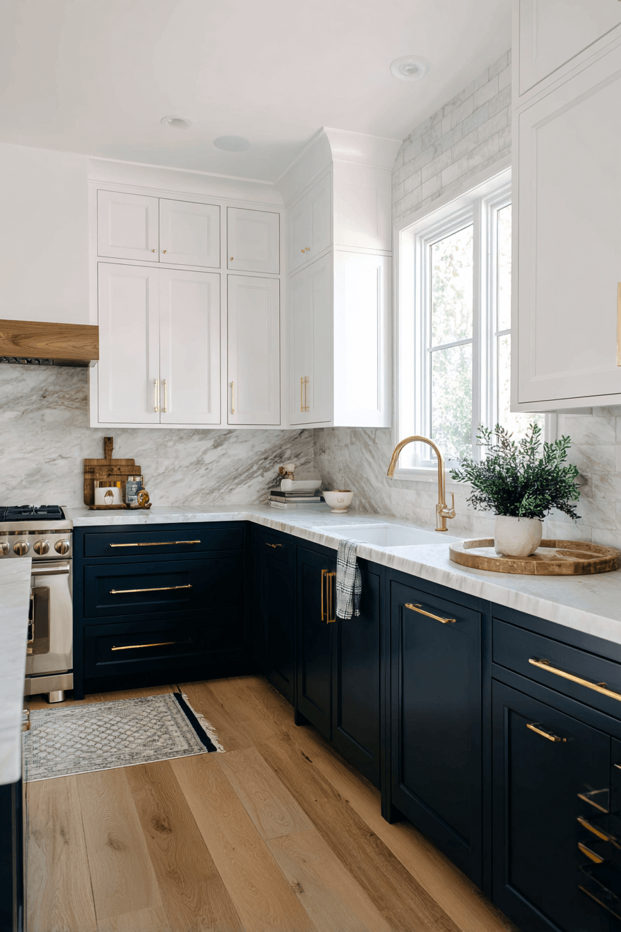 27 Navy Blue Kitchen Cabinets With Stunning Design Ideas