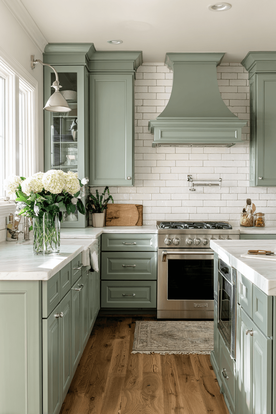 27 Pewter Green Kitchen Cabinets Ideas For A Beautiful Earthy Space
