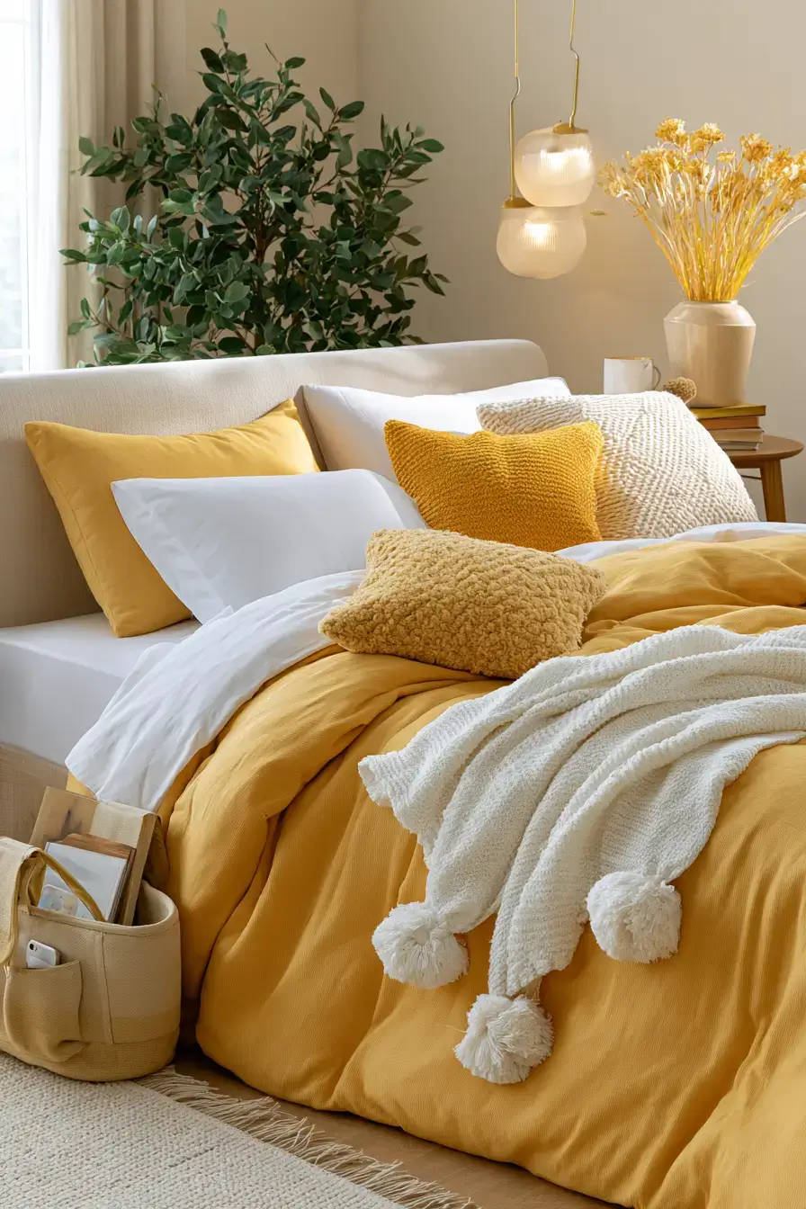 27 Cheerful Yellow Dorm Room Ideas For A Bright Cozy Space