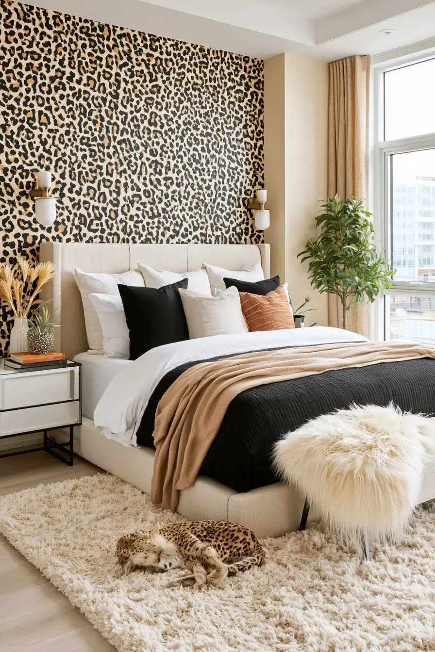 27 Stylish Leopard Print Bedroom Ideas For A Bold Cozy Space