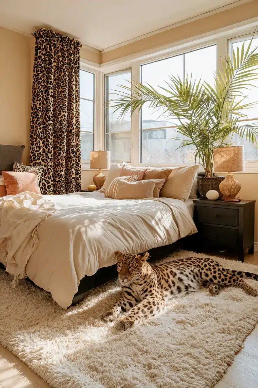 27 Stylish Leopard Print Bedroom Ideas For A Bold Cozy Space