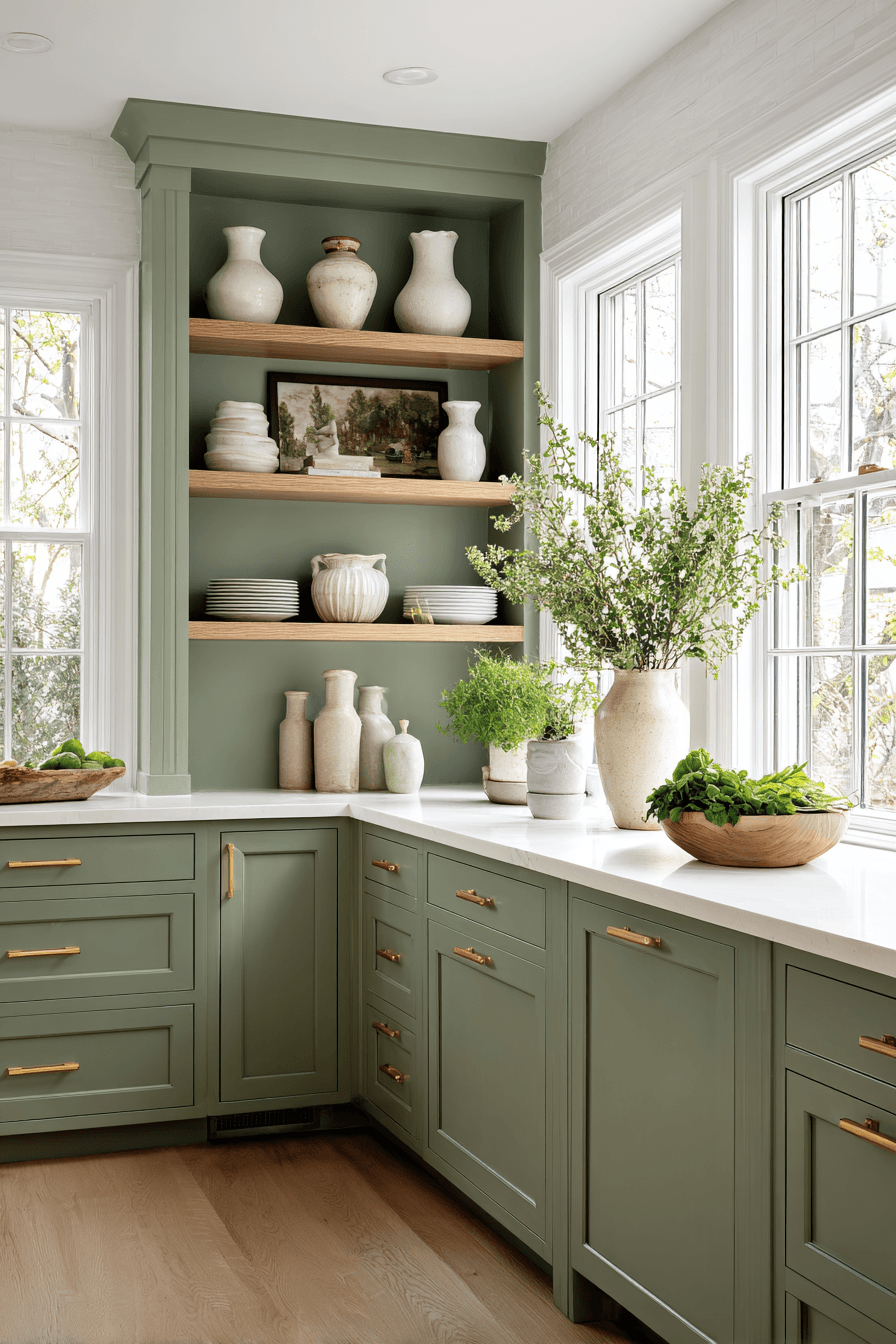 27 Pewter Green Kitchen Cabinets Ideas For A Beautiful Earthy Space