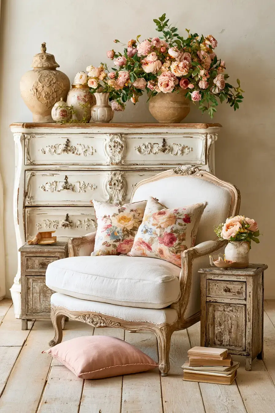 27 French Shabby Chic Decor Ideas For Soft Vintage Charm