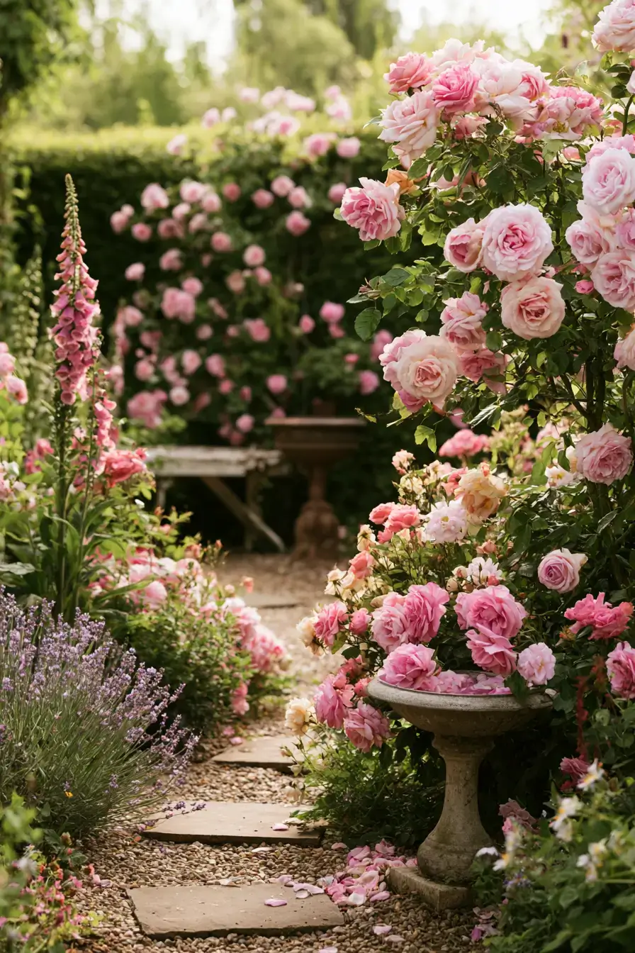 27 English Rose Garden Ideas For Romantic Cottage Charm