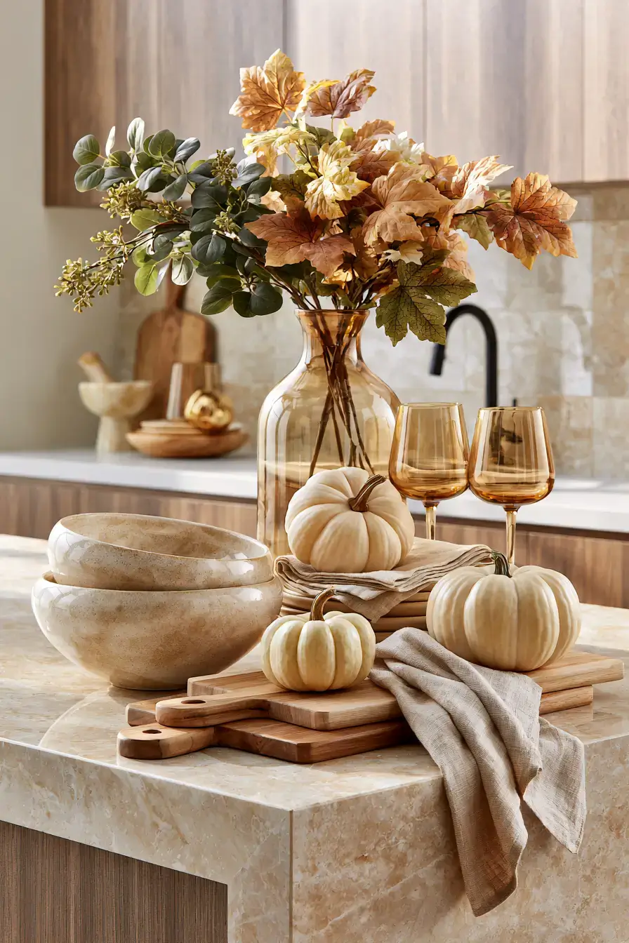 27 Fall Kitchen Island Decor Ideas for a Warm Seasonal Refresh