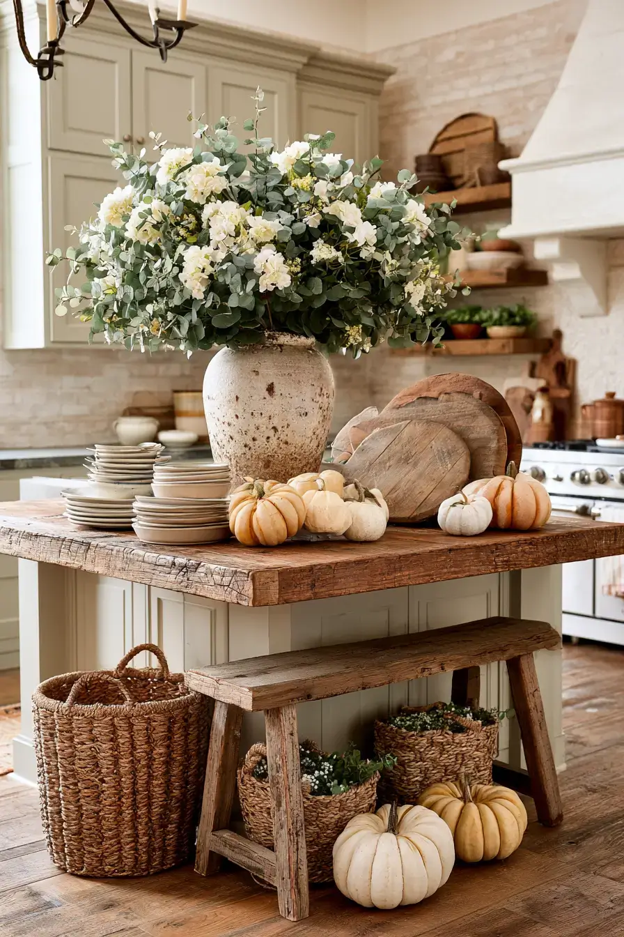 27 Fall Kitchen Island Decor Ideas for a Warm Seasonal Refresh