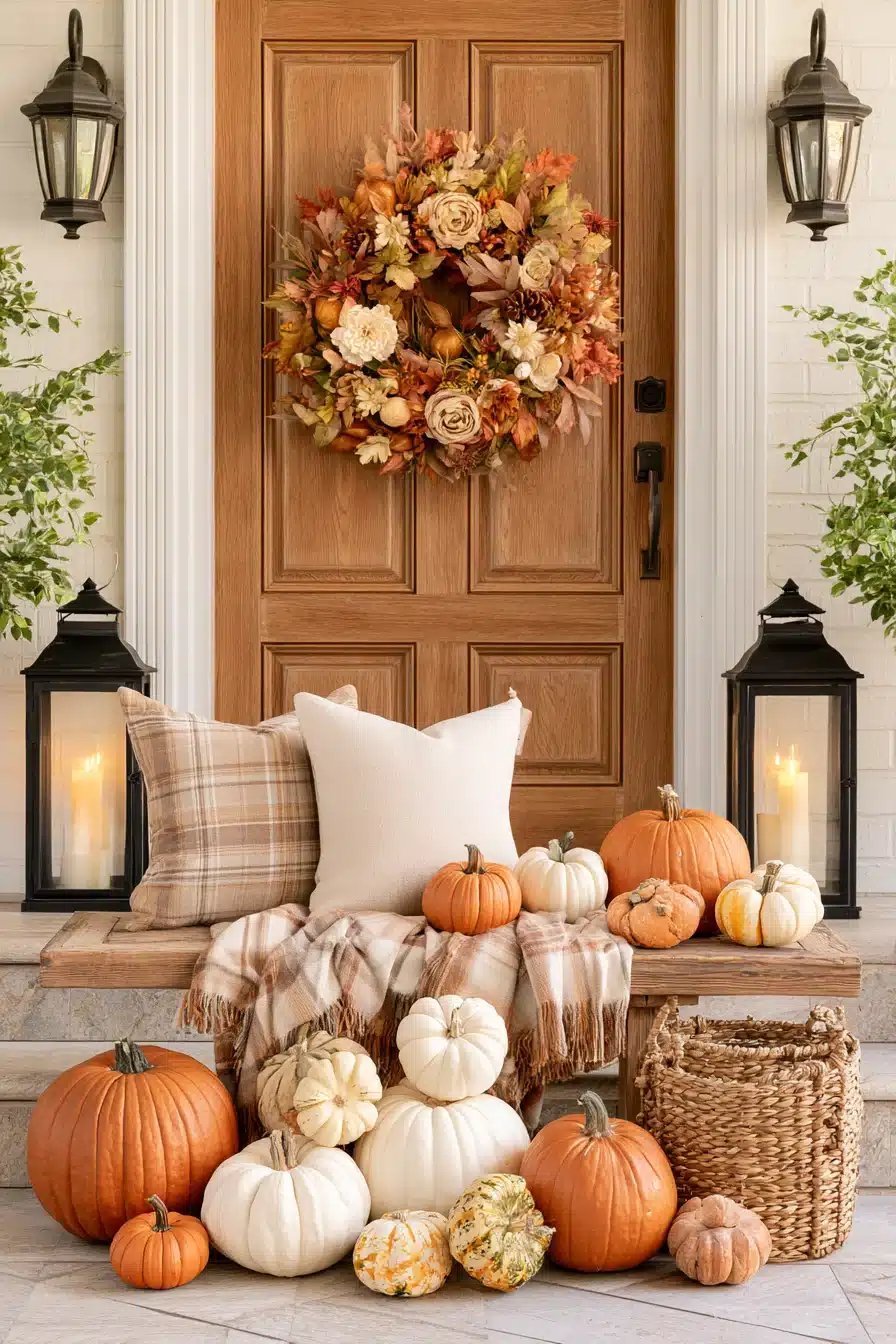 27 Gorgeous Autumn Front Porch Decor Ideas for a Warm Seasonal Welcome