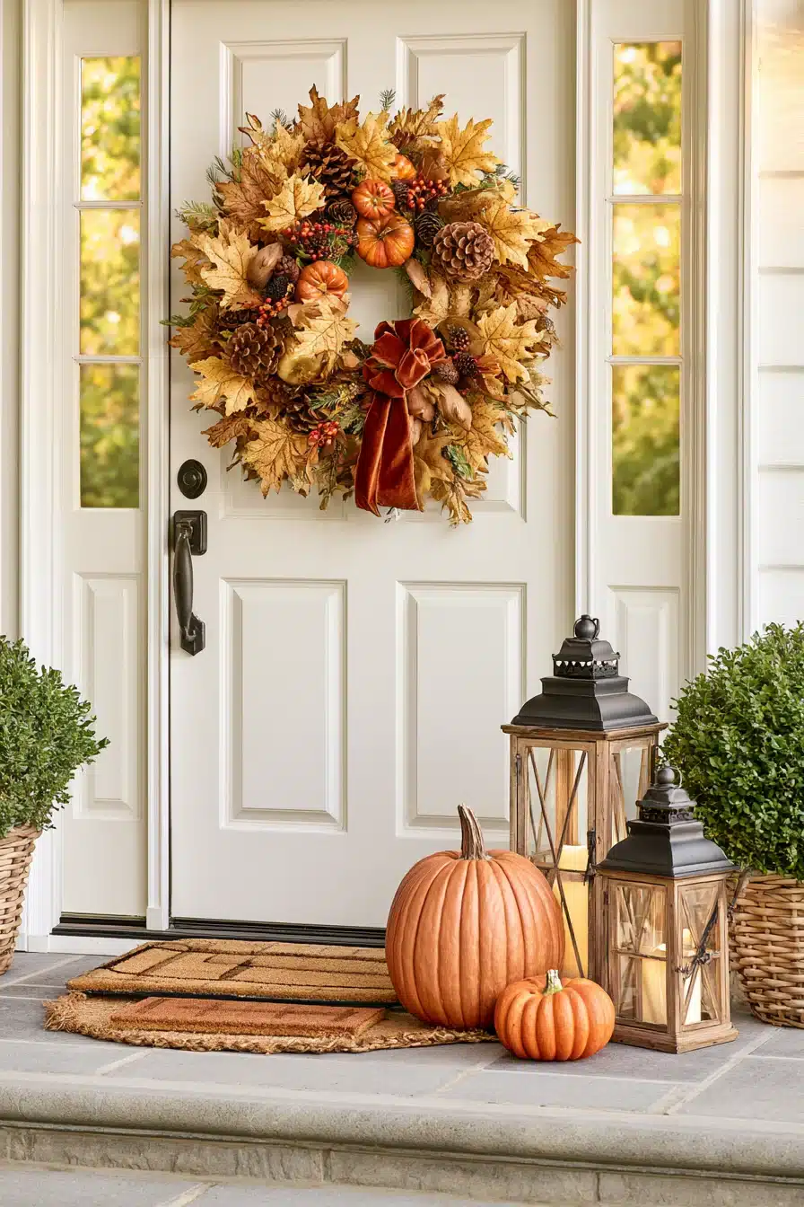 27 Beautiful Thanksgiving Door Decorations for a Warm and Festive Welcome