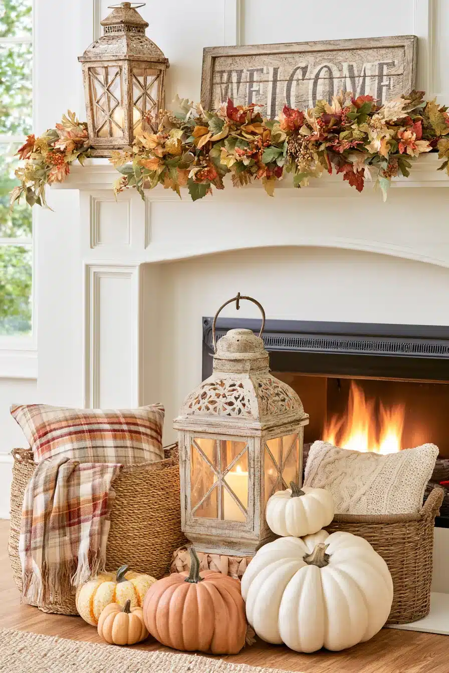 27 Autumn Fireplace Decor Ideas for a Warm Cozy Home