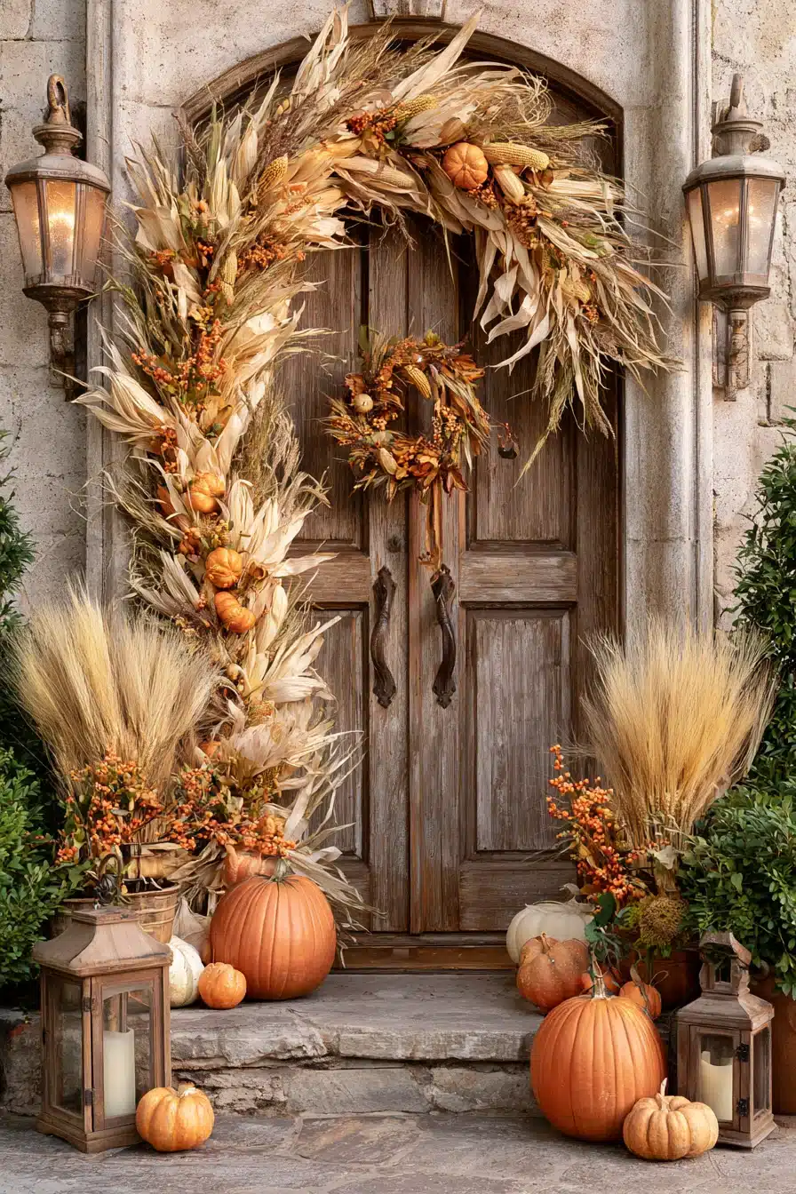 27 Beautiful Thanksgiving Door Decorations for a Warm and Festive Welcome