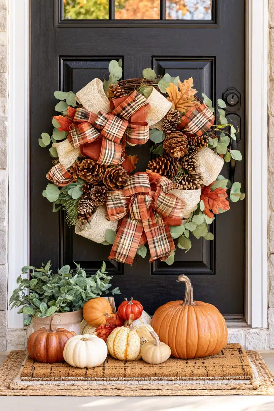 27 Beautiful Thanksgiving Door Decorations for a Warm and Festive Welcome