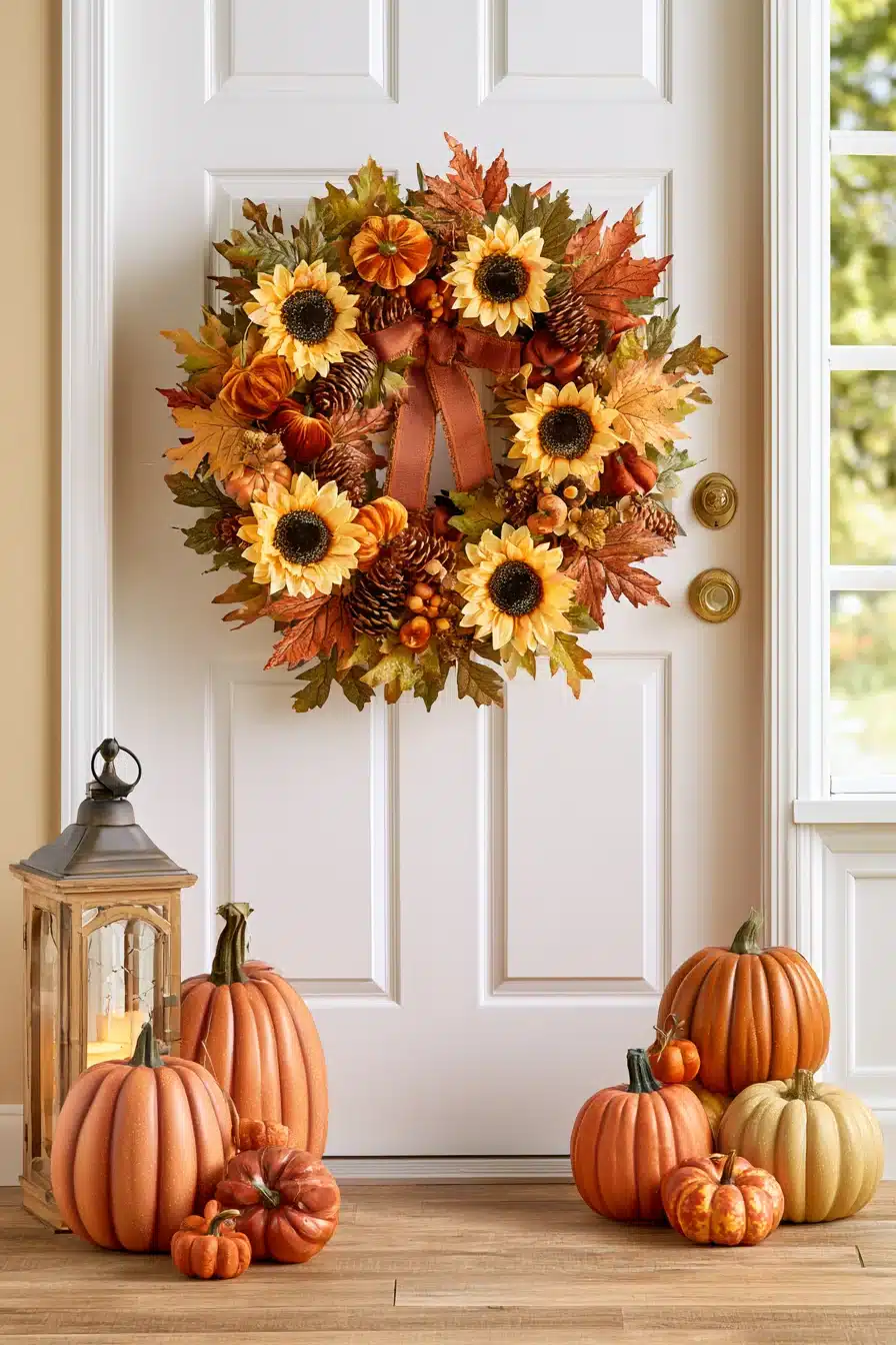 27 Beautiful Fall Wreaths for Your Front Door That Celebrate Autumn Charm