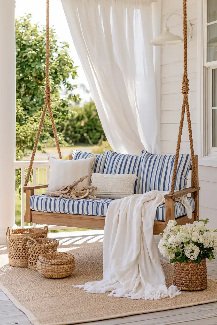 27 Charming Porch Swing Ideas for a Cozy Outdoor Retreat
