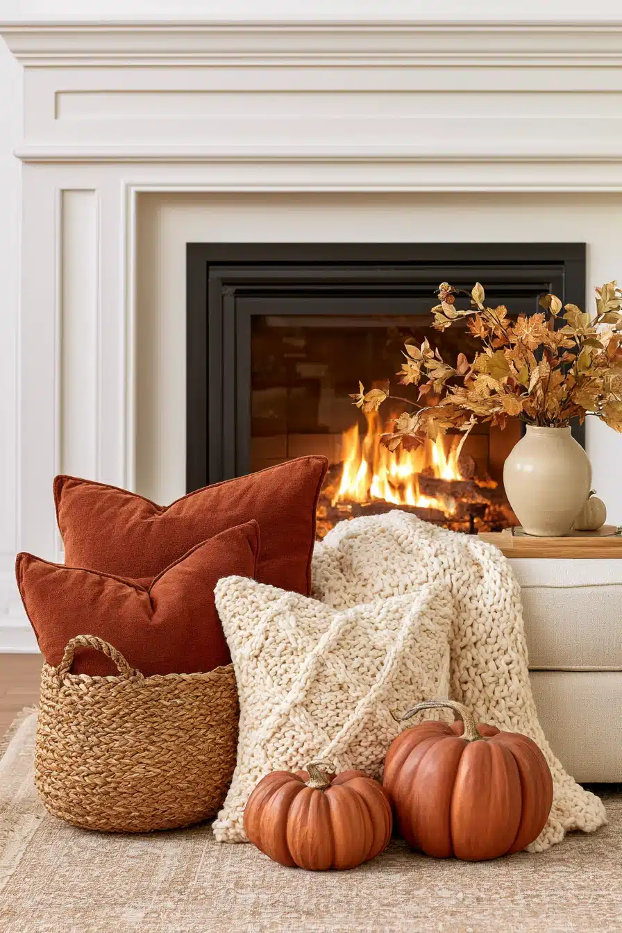 27 Autumn Fireplace Decor Ideas for a Warm Cozy Home