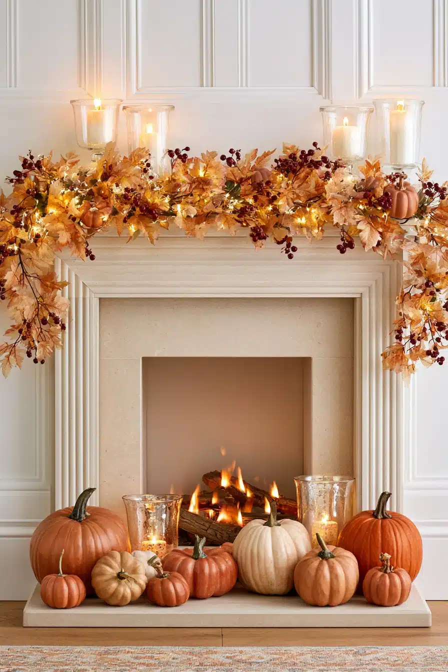 27 Autumn Fireplace Decor Ideas for a Warm Cozy Home
