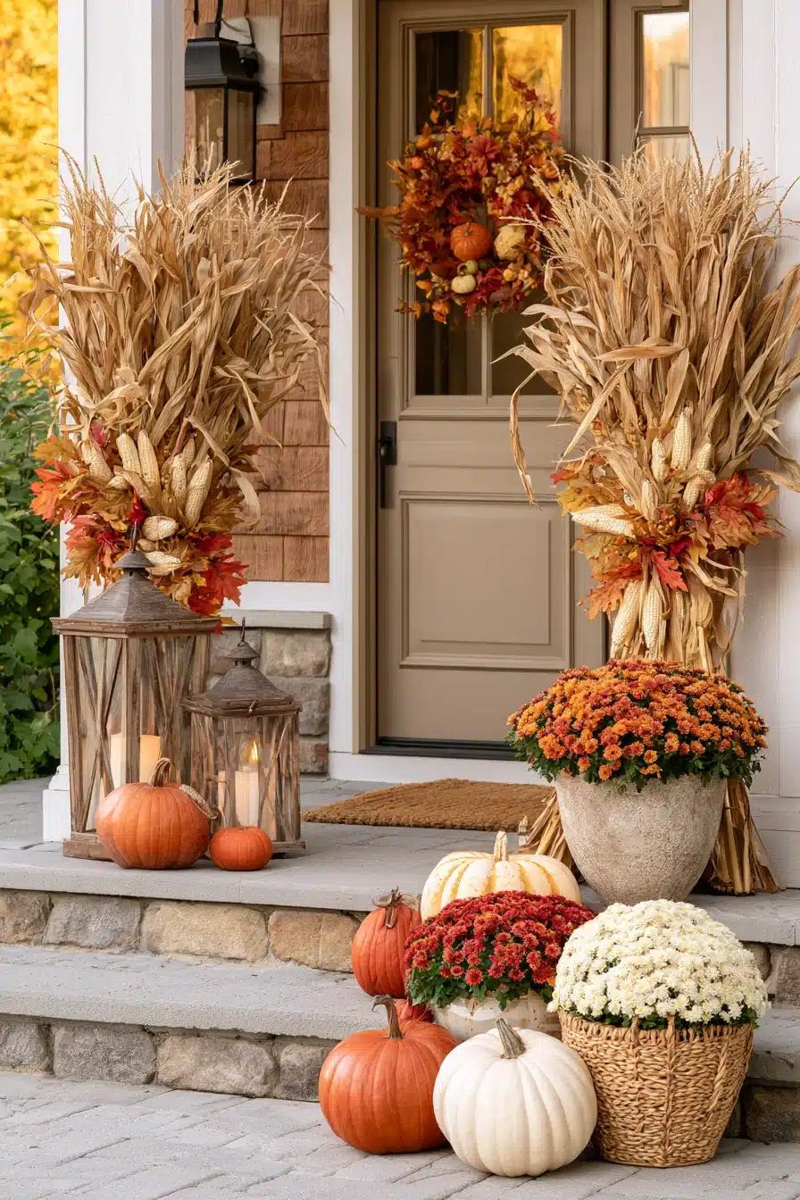 27 Beautiful Thanksgiving Porch Decorations for a Warm Harvest Welcome