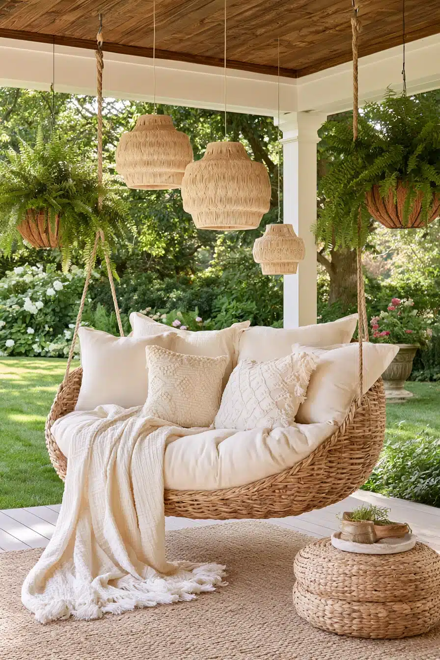 27 Charming Porch Swing Ideas for a Cozy Outdoor Retreat
