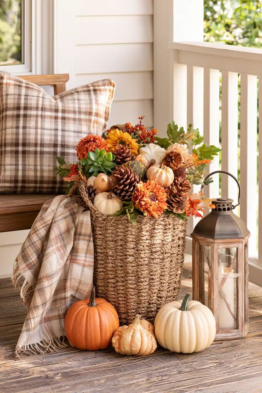 27 Beautiful Thanksgiving Porch Decorations for a Warm Harvest Welcome