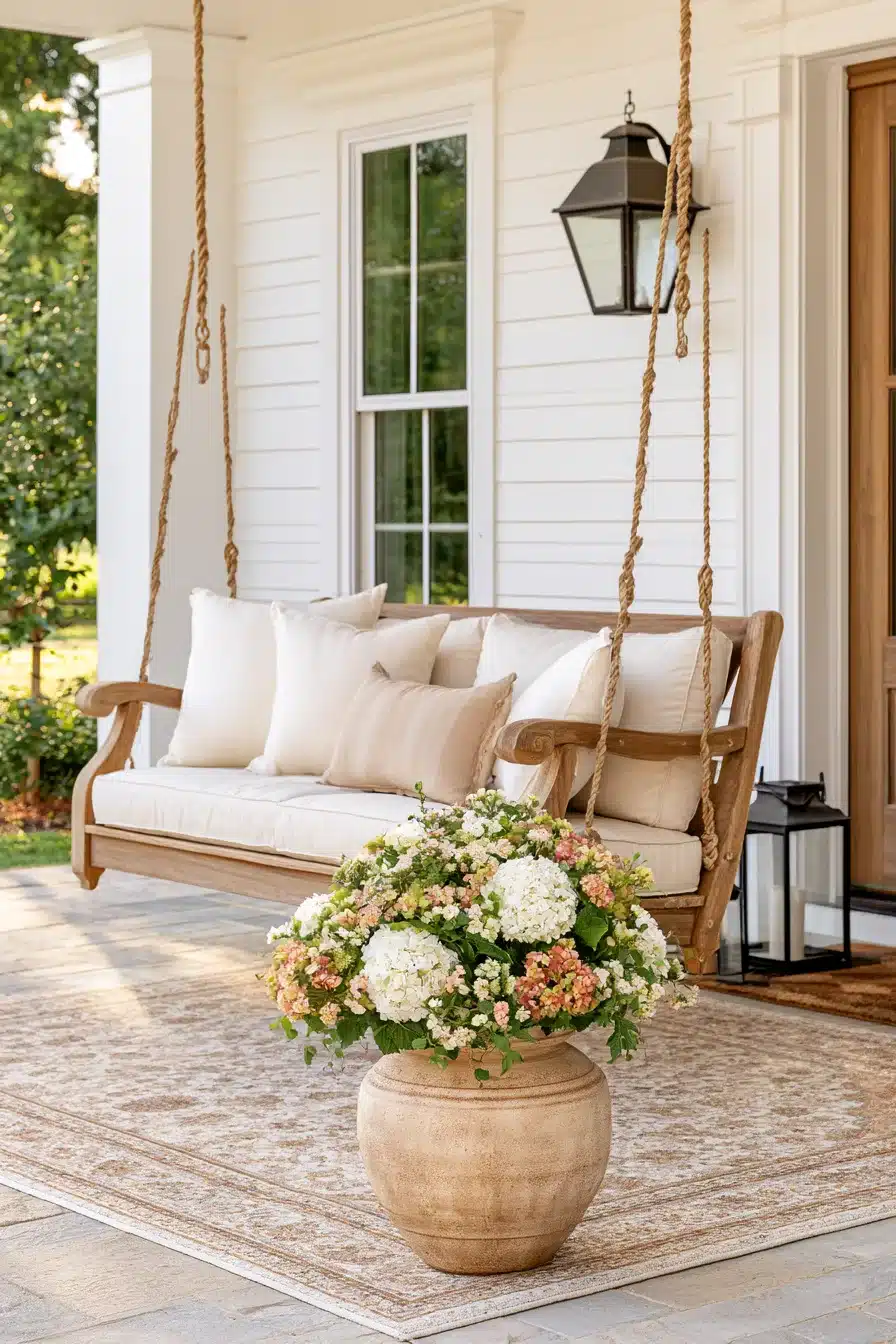 27 Charming Porch Swing Ideas for a Cozy Outdoor Retreat