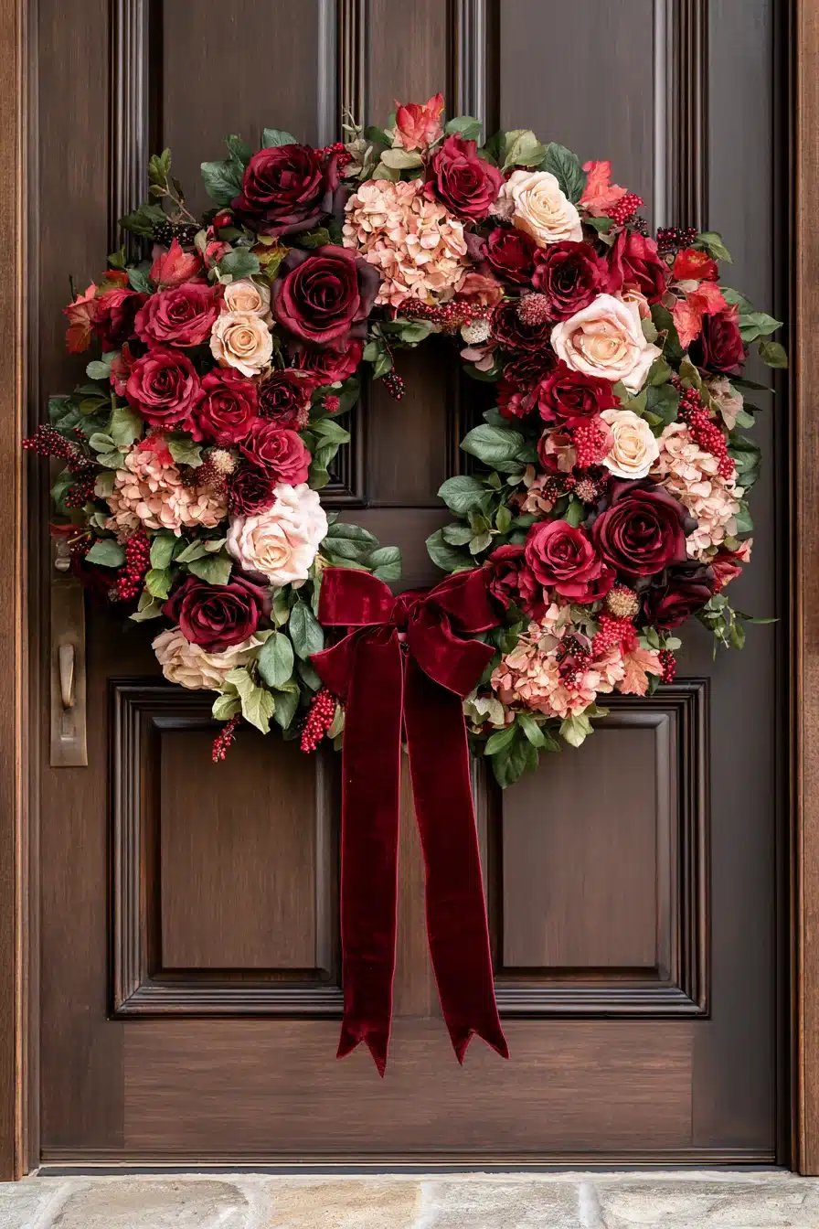 27 Gorgeous Fall Wreaths for Front Door Charm and a Warm Autumn Welcome