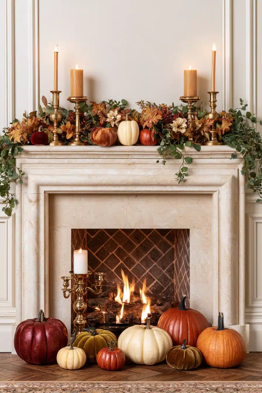 27 Autumn Fireplace Decor Ideas for a Warm Cozy Home