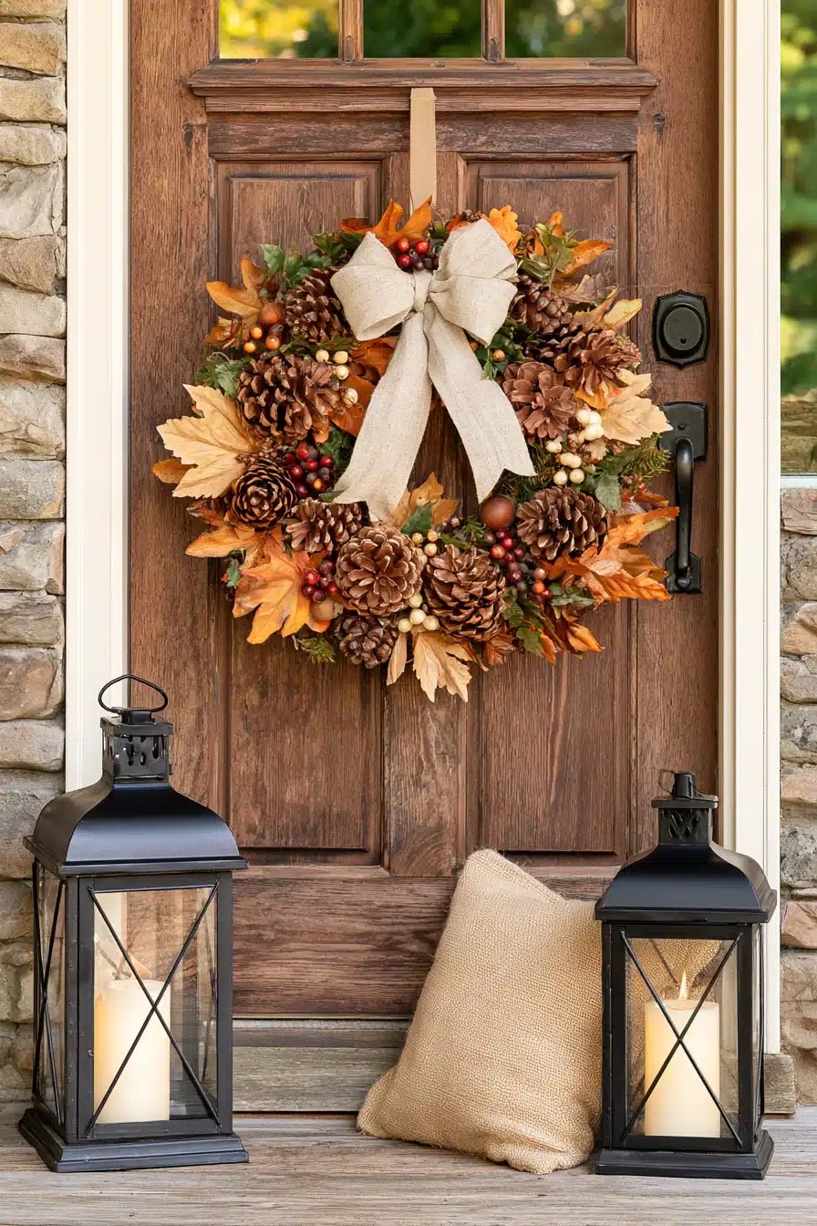 27 Beautiful Thanksgiving Door Decorations for a Warm and Festive Welcome