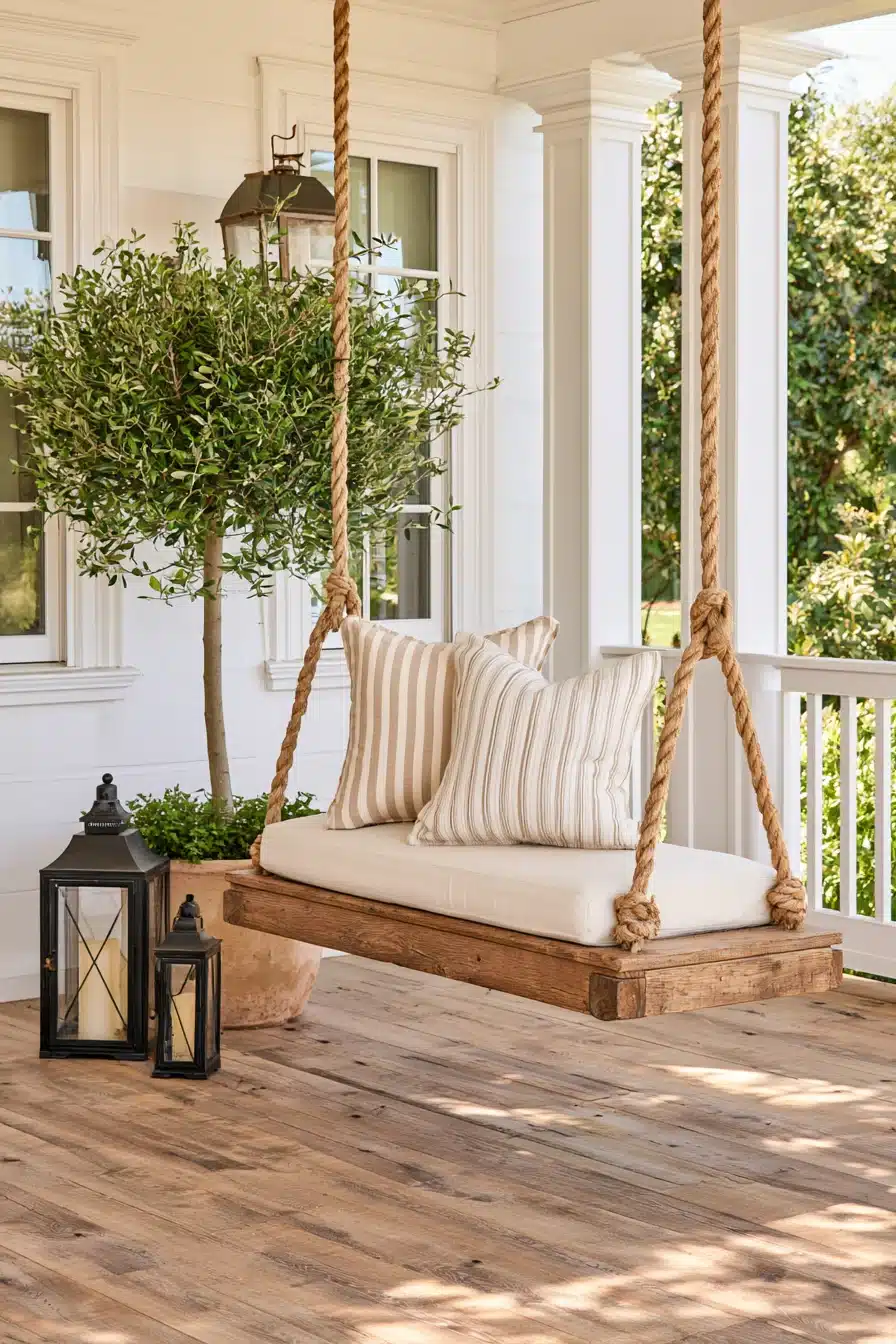 27 Charming Porch Swing Ideas for a Cozy Outdoor Retreat