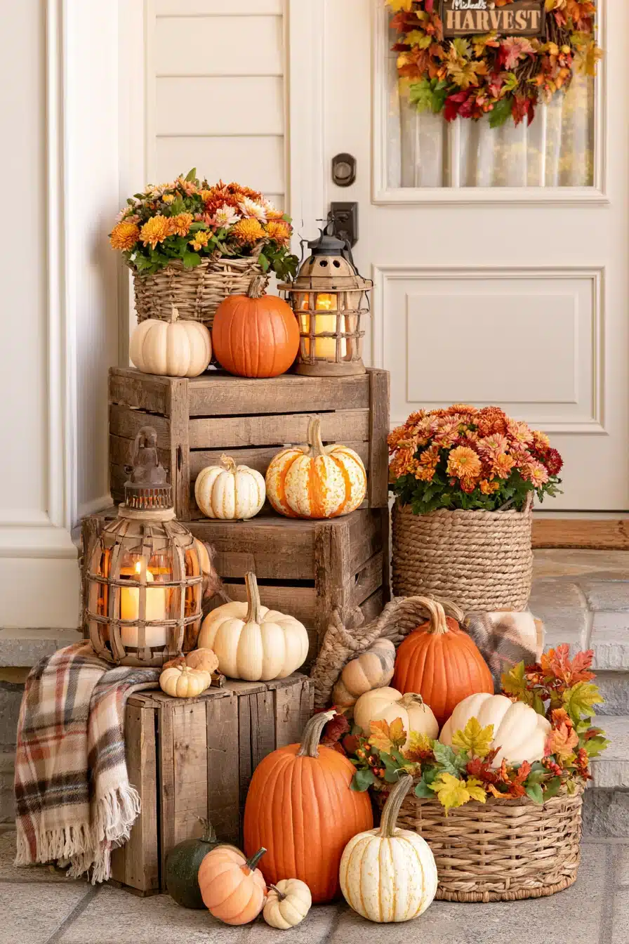 27 Outdoor Fall Decorations for a Warm and Welcoming Home