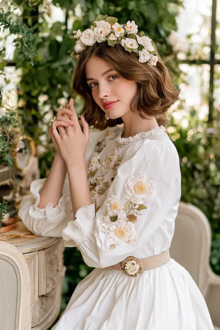 27 Dreamy Cottagecore Hairstyles for Short Hair That Radiate Romantic Charm