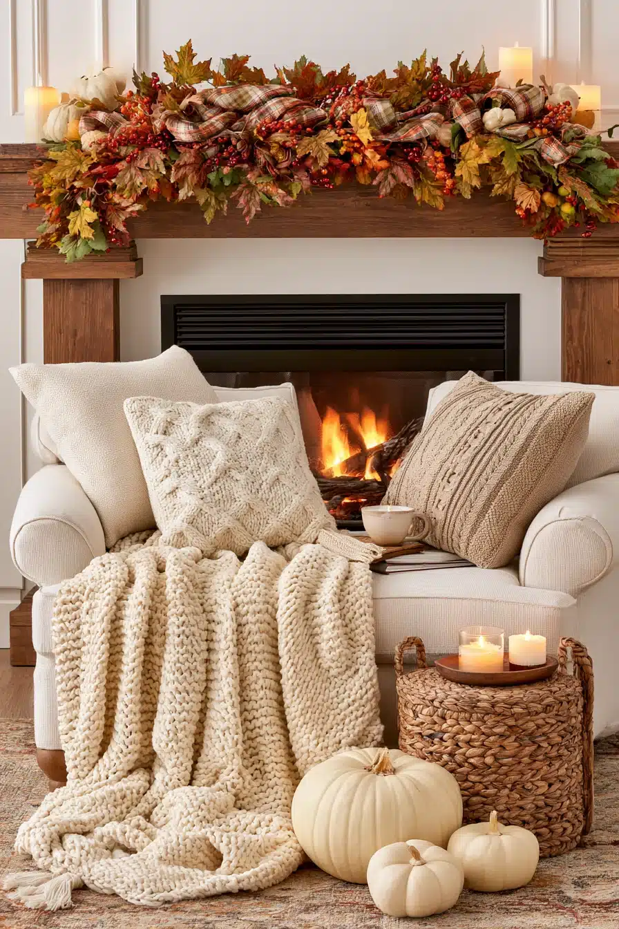 27 Gorgeous Fall Garland Mantle Ideas for a Cozy Seasonal Display