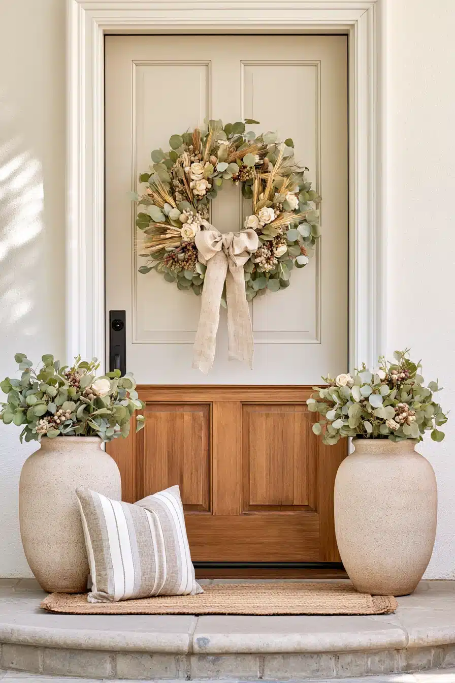 27 Gorgeous Fall Wreaths for Front Door Charm and a Warm Autumn Welcome