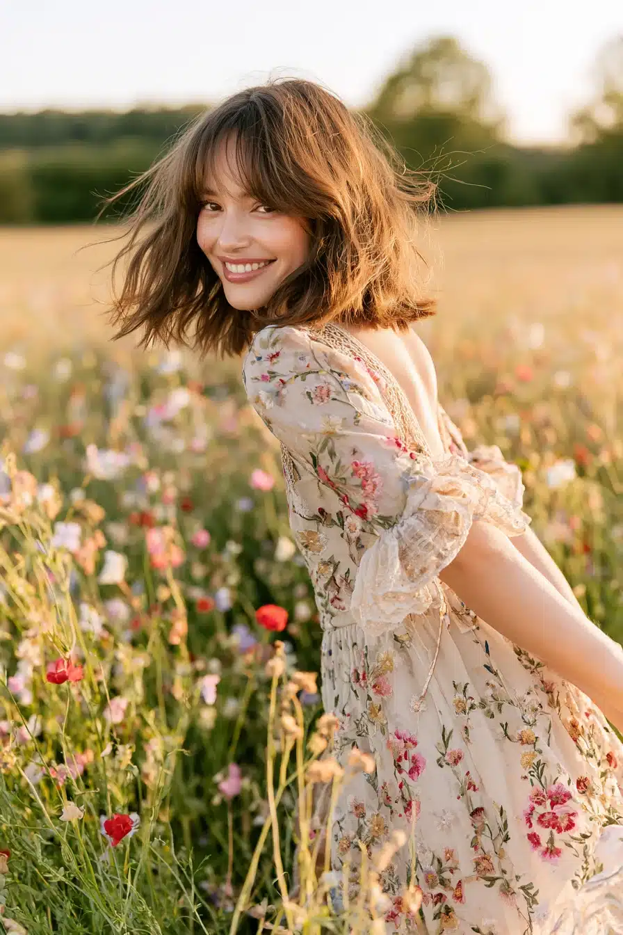 27 Dreamy Cottagecore Hairstyles for Short Hair That Radiate Romantic Charm