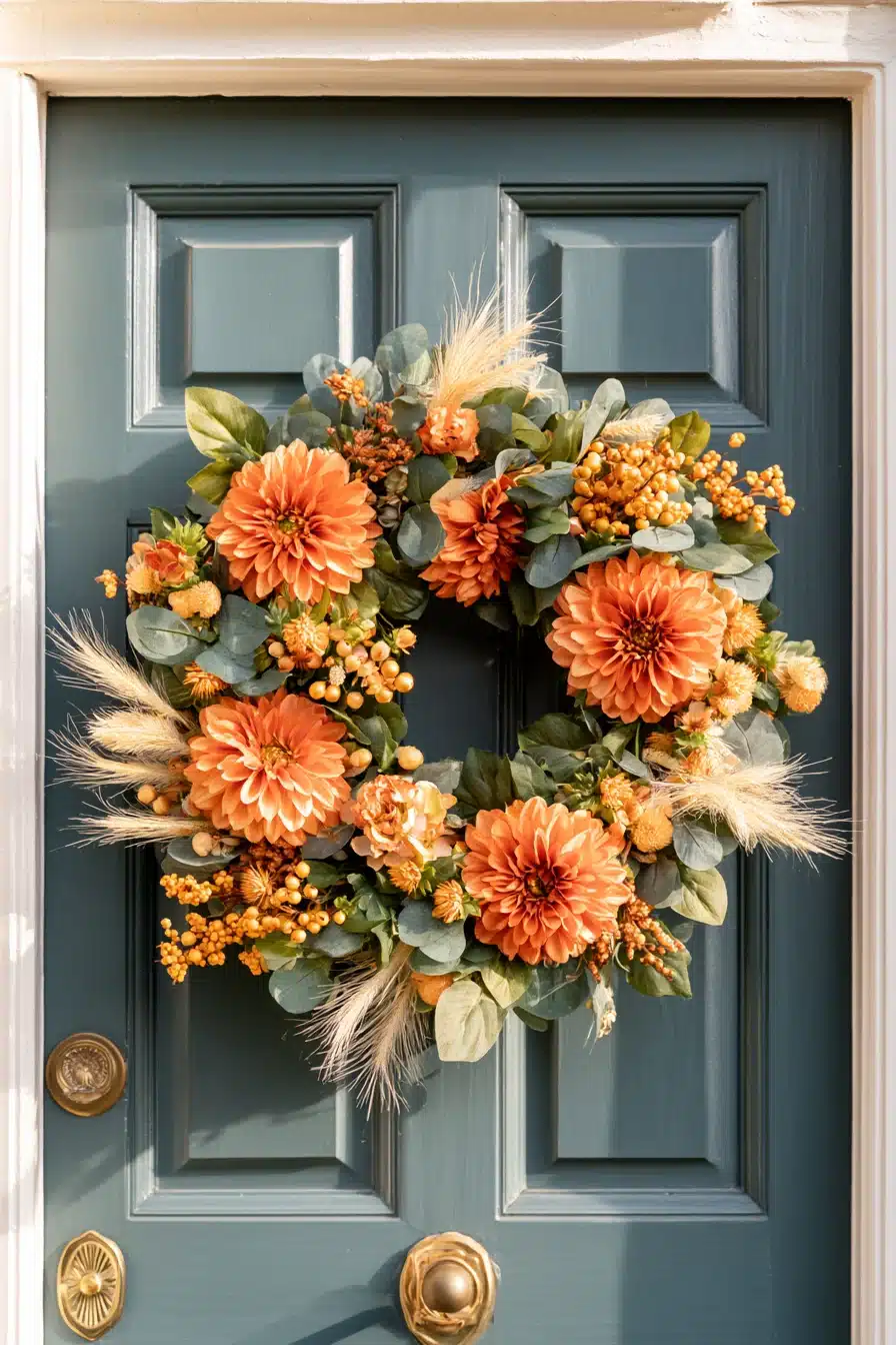 27 Beautiful Fall Wreaths for Your Front Door That Celebrate Autumn Charm