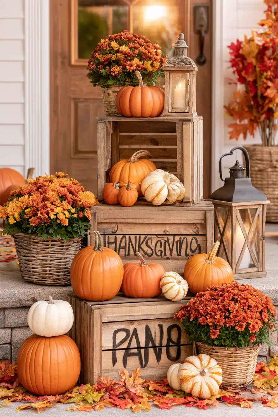 27 Beautiful Thanksgiving Porch Decorations for a Warm Harvest Welcome