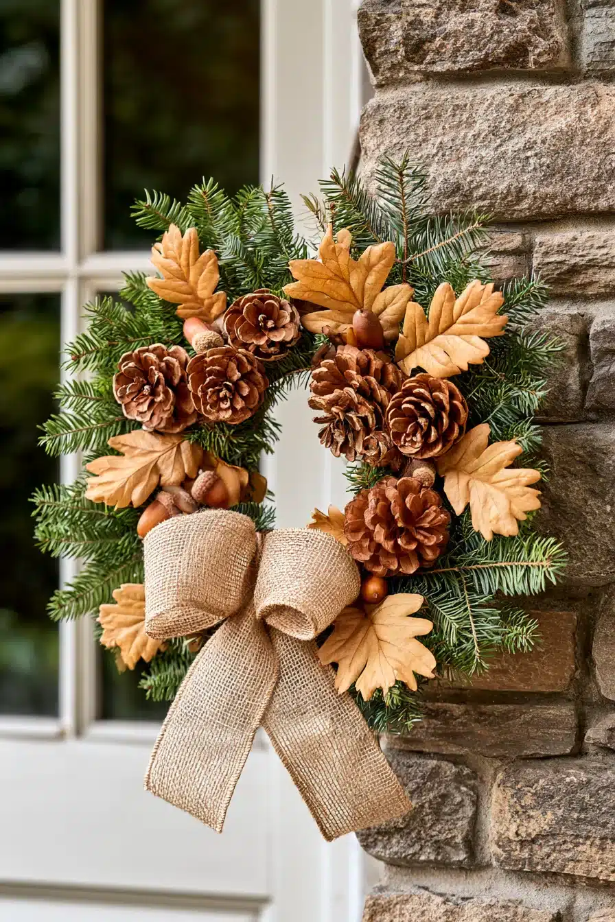 27 Gorgeous Fall Wreaths for Front Door Charm and a Warm Autumn Welcome