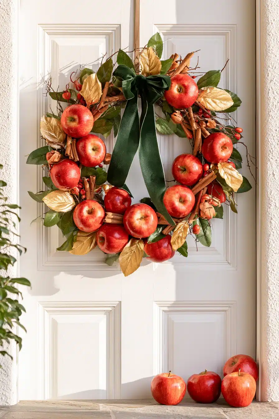 27 Gorgeous Fall Front Door Wreaths for a Warm Autumn Welcome