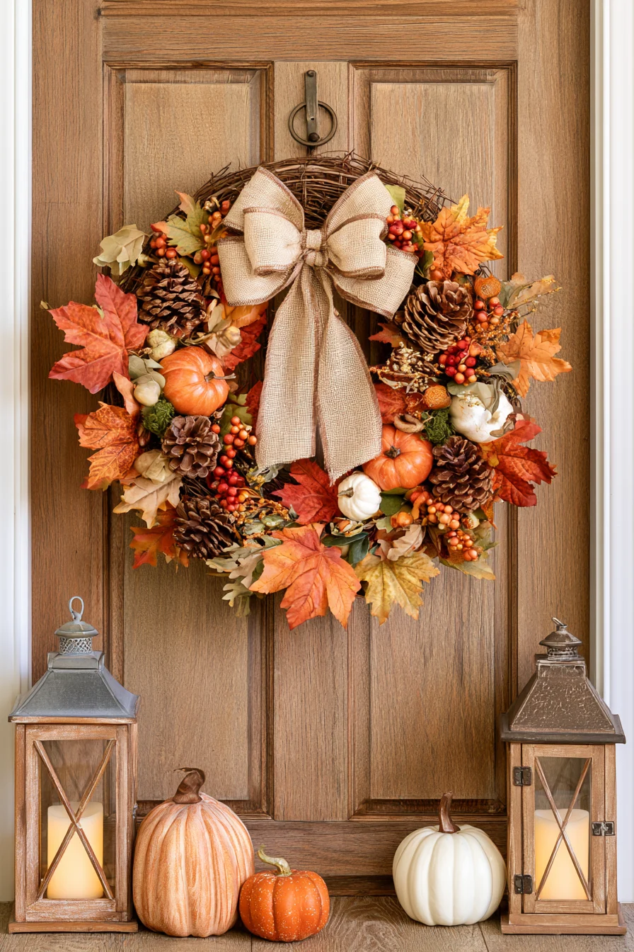 27 Beautiful Thanksgiving Door Decorations for a Warm and Festive Welcome
