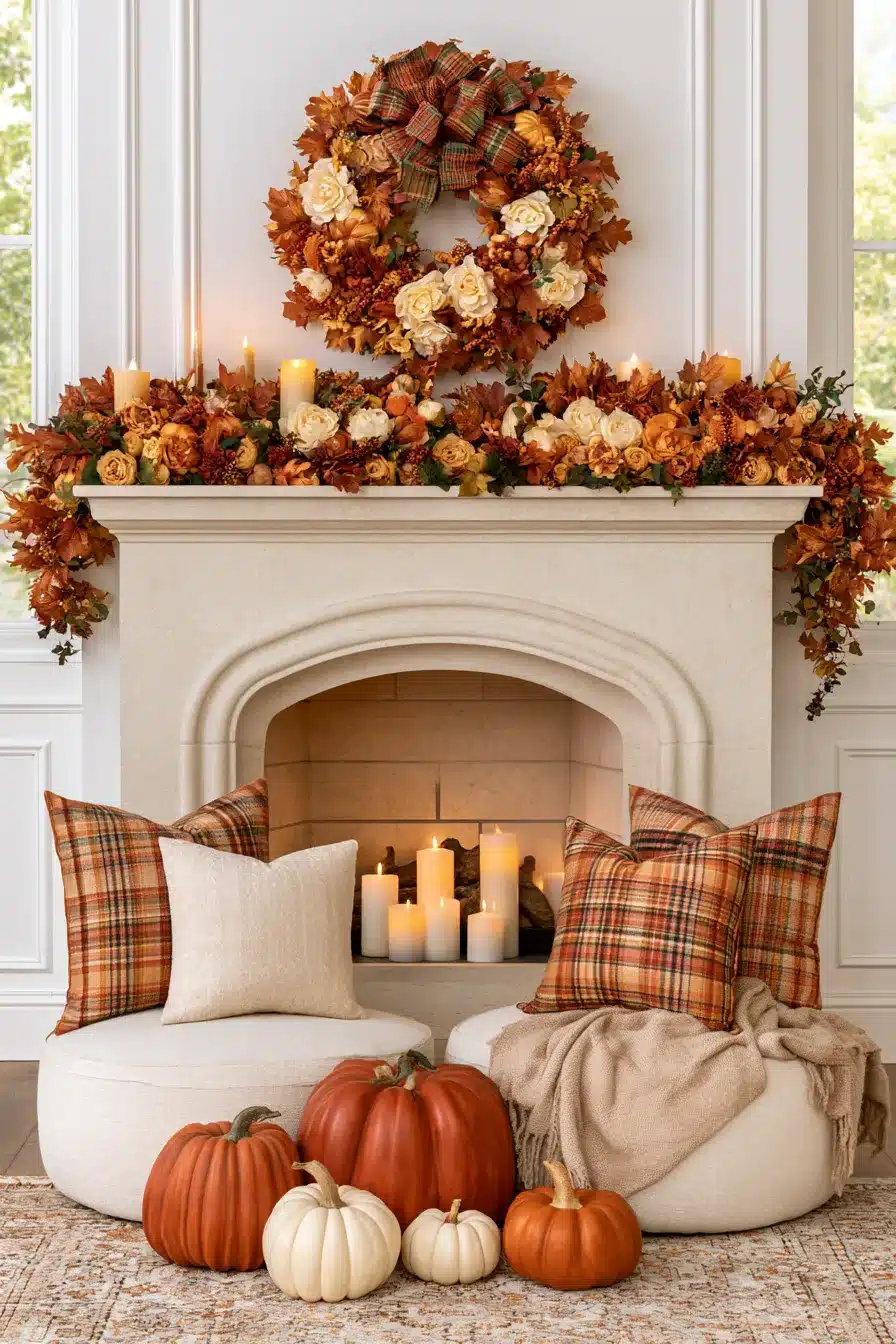 27 Autumn Fireplace Decor Ideas for a Warm Cozy Home