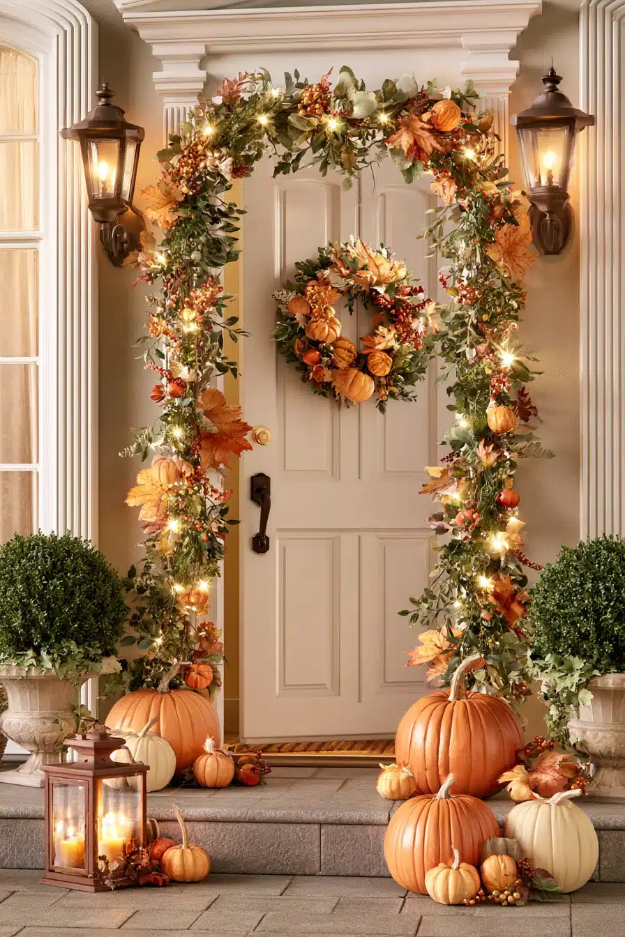 27 Beautiful Thanksgiving Door Decorations for a Warm and Festive Welcome